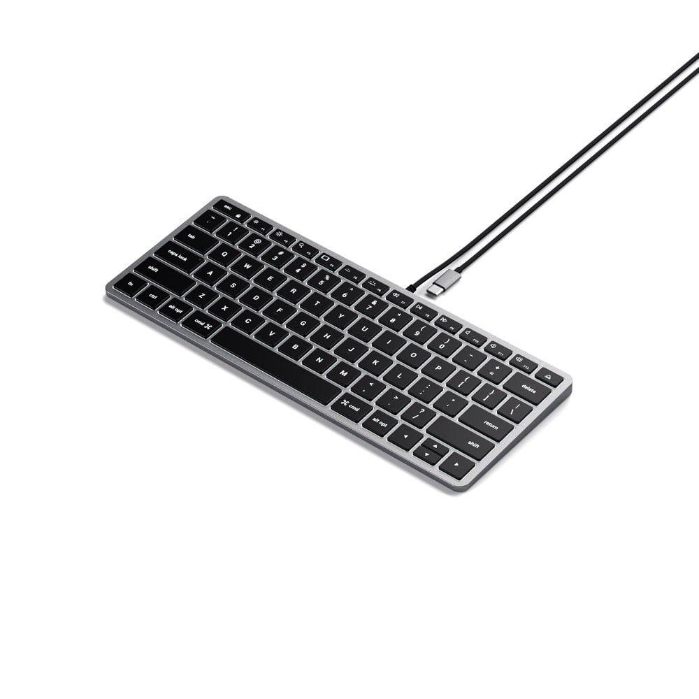 Satechi Slim W1 Wired USB-C Backlit Keyboard (Space Grey