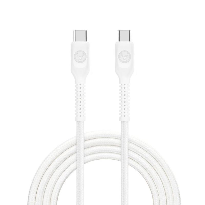 Bonelk Long-Life Easy Grip USB-C to USB-C Cable, 100W 1.2m White