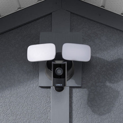 Lorex 2K Wired Floodlight Security Camera Black