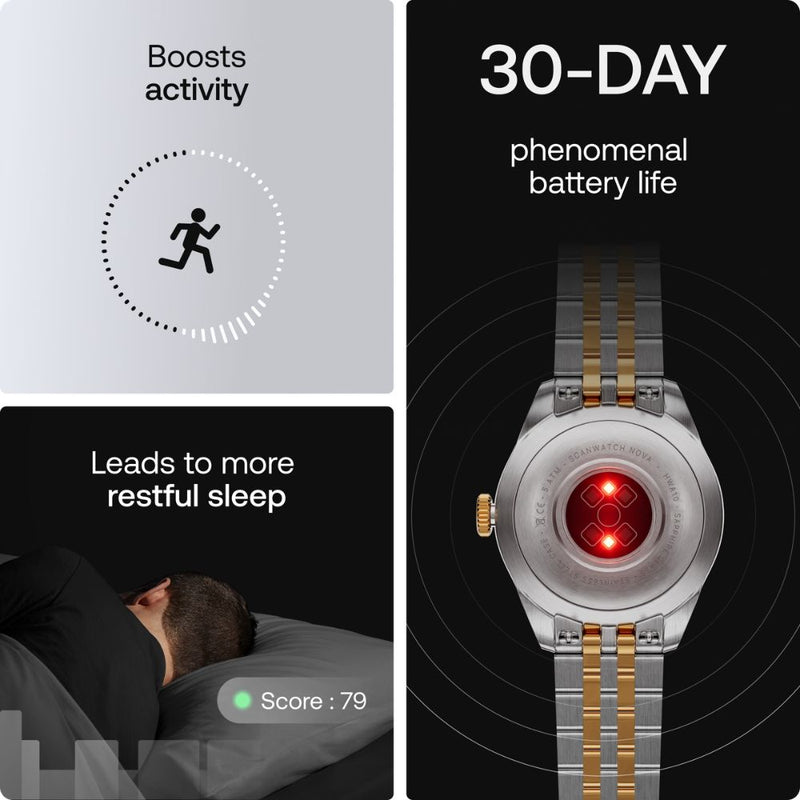 Withings ScanWatch Nova - Brilliant Edition Gold Silver