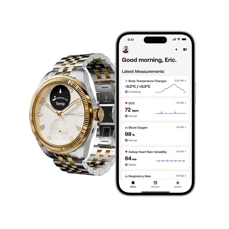 Withings ScanWatch Nova - Brilliant Edition Gold Silver