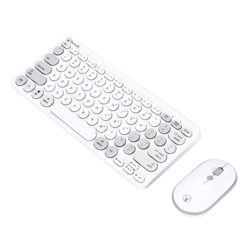 Bonelk Wireless Keyboard and Mouse Combo, Compact, KM-383 Grey