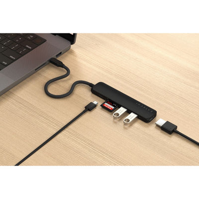 Satechi 6-in-1 USB-C Slim Multi-Port Adapter Black
