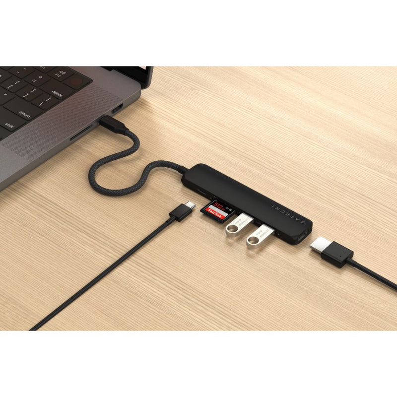 Satechi 6-in-1 USB-C Slim Multi-Port Adapter Black