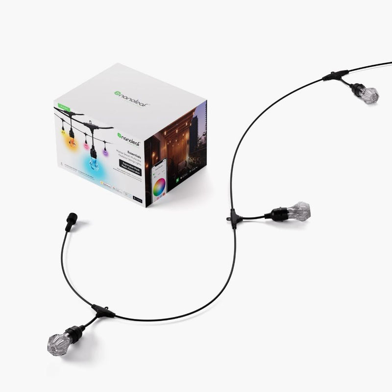 Nanoleaf Smart Multicolour Outdoor String Lights Expansion Kit (Matter compatible) - 15 m