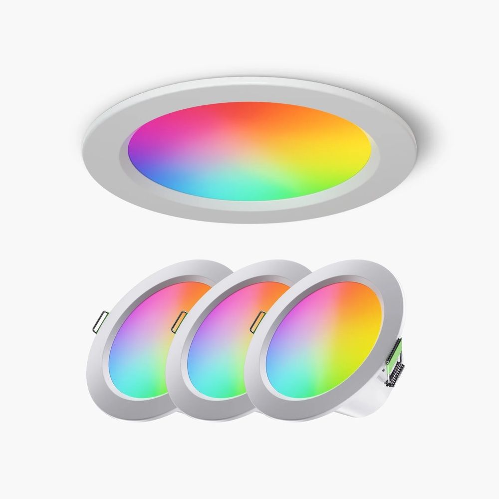 Nanoleaf Essentials Colour Smart LED Downlight (WIFI) - 4 pack ...
