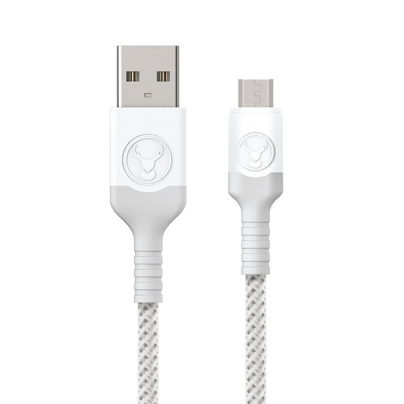 Bonelk USB to Micro USB Cable, Long-Life Series 2 m (White/Grey)