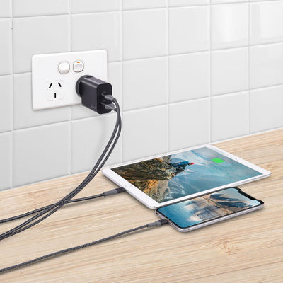 Bonelk AC Wall Charger (20W PD USB-C, 18W QC USB-A, 38W)