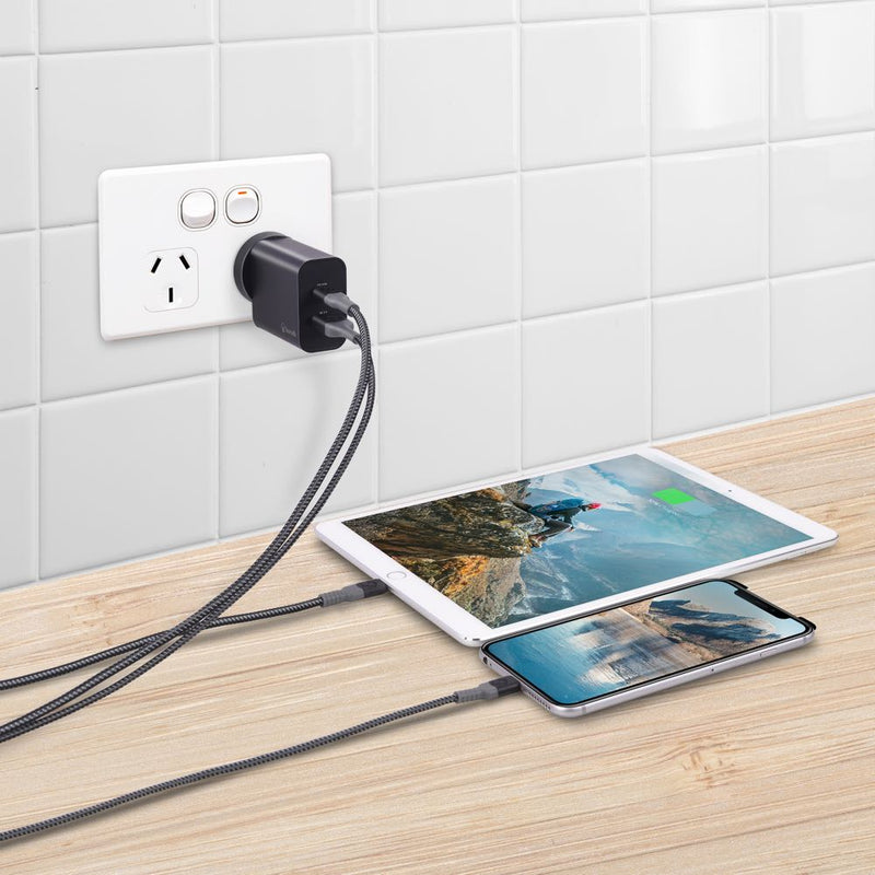 Bonelk AC Wall Charger (20W PD USB-C, 18W QC USB-A, 38W)