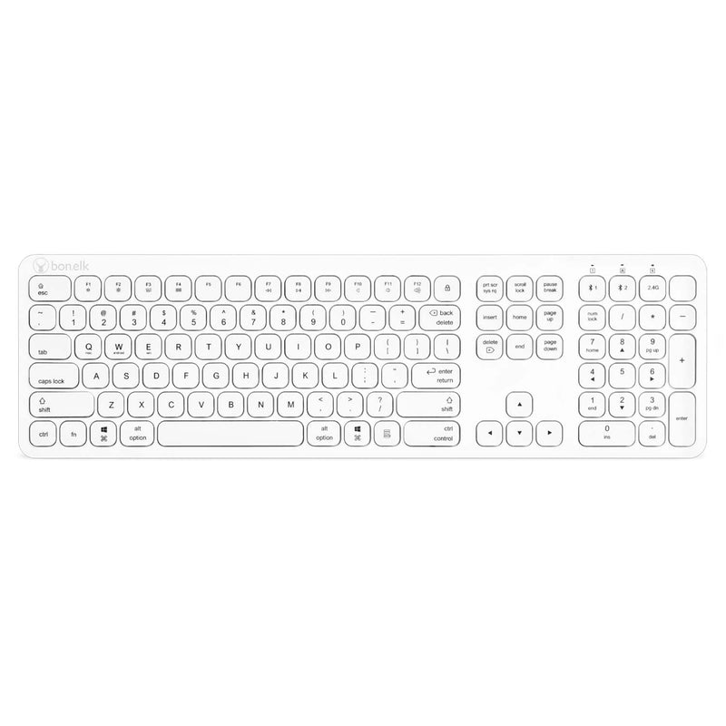 Bonelk KM-447 Slim Wireless Keyboard and Mouse Combo (Mac/Win/iOS/Android)