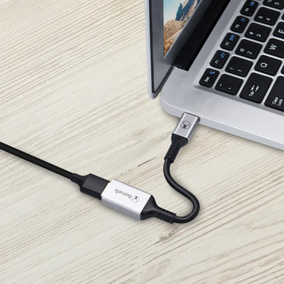 Bonelk Long-Life USB-C to USB-A Adapter (15cm)  (Space Grey)