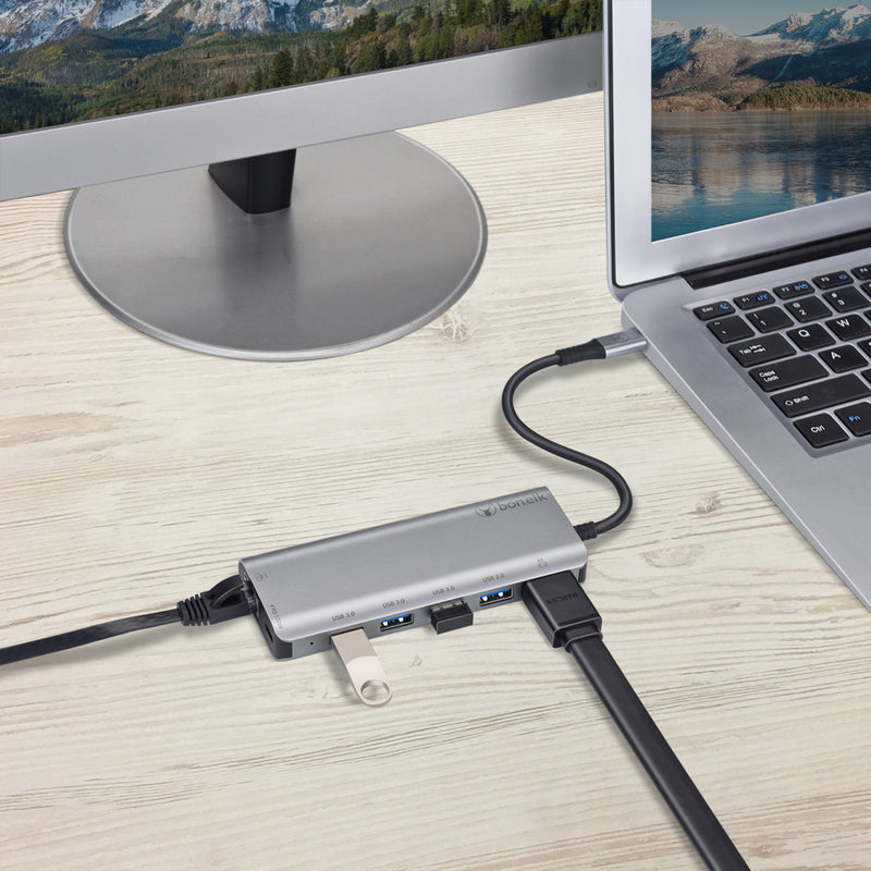 Bonelk Long-Life 7-in-1 Multiport Hub (Space Grey)