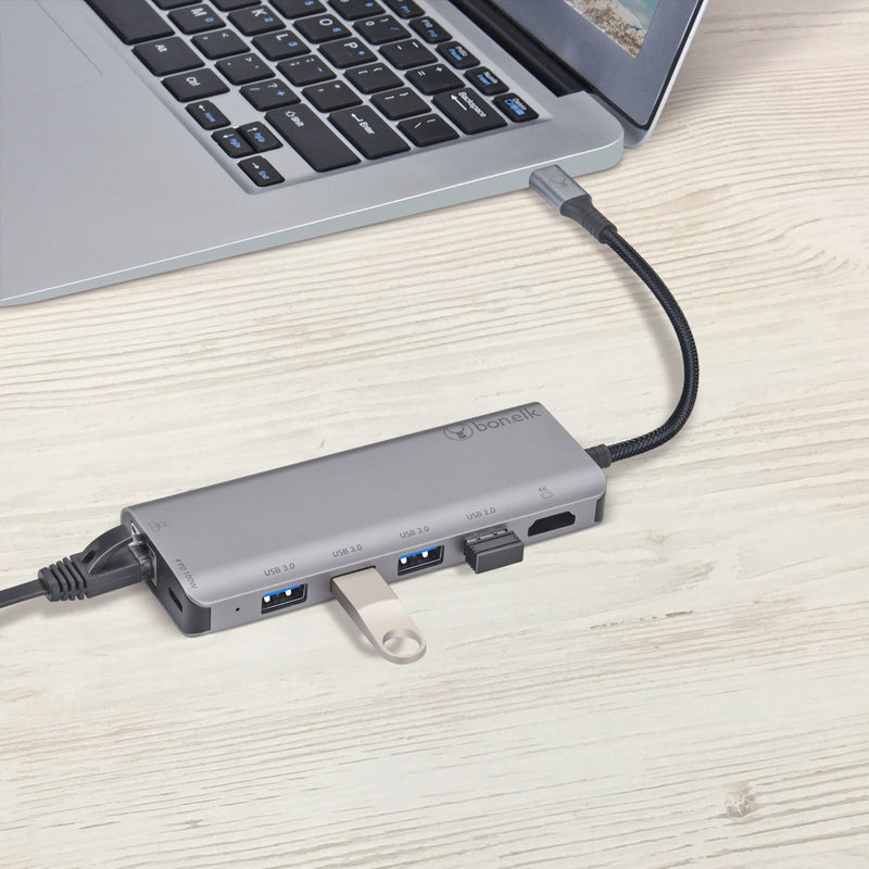Bonelk Long-Life 7-in-1 Multiport Hub (Space Grey)
