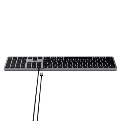 Satechi Slim W3 Wired USB-C Backlit Keyboard (Space Grey)