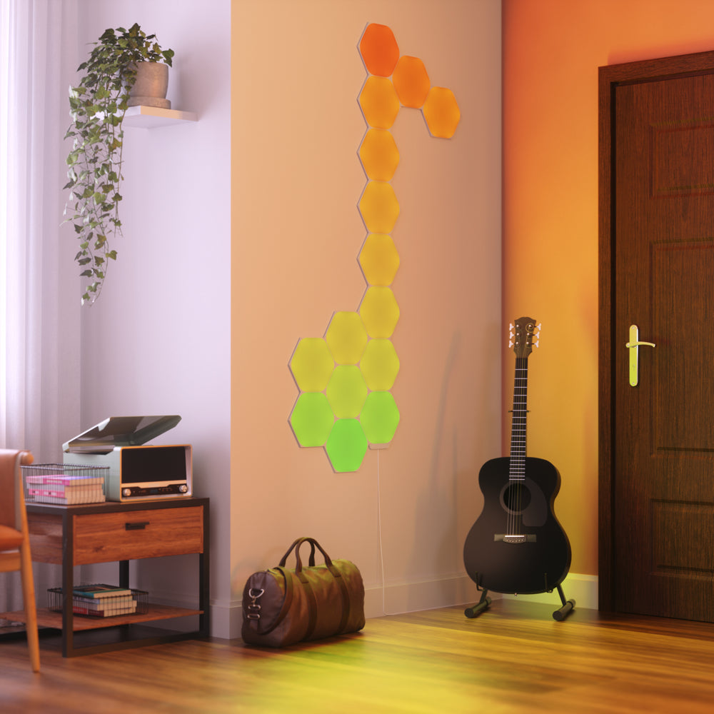 ナノリーフ　Nanoleaf Shapes Hexagons Shapes Limited Edition Ultra Black Hexagons Smarter Kit (9