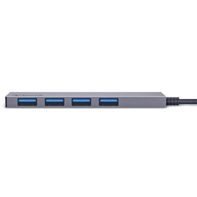 Bonelk Long-Life USB-C to 4 Port USB 3.0 Slim Hub Space Grey