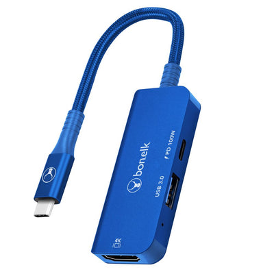 Bonelk Long-Life 3in1 Multiport Hub Blue