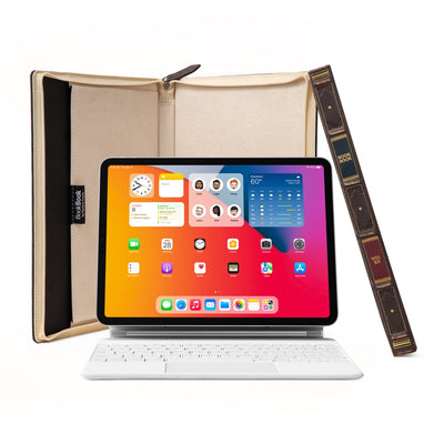 Twelve South BookBook Cover for 12.9" iPad Pro + Keyboard (Cream Lining)