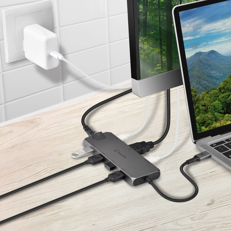 Bonelk Long-Life USB-C to 8-in-1 Multiport Hub Space Grey