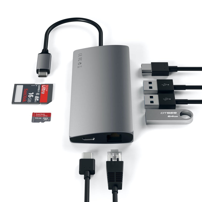 Satechi USB-C Multi-Port Adapter 4K HDMI w/ Ethernet V2