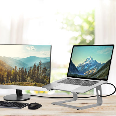 Bonelk Elevate Stance Aluminium Riser Laptop Stand Silver