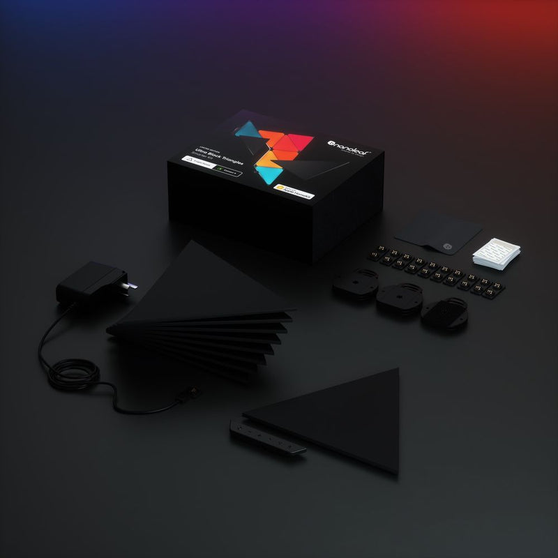 Nanoleaf Shapes - Ultra Black Triangles Starter Kit (9 Panels)