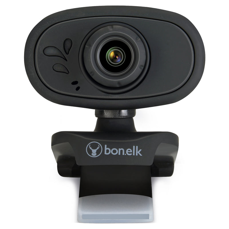 Bonelk USB Webcam, Clip On, 720p (Black)