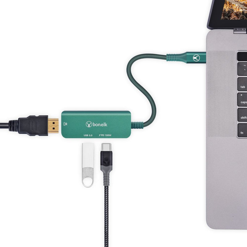 Bonelk Long-Life 3in1 Multiport Hub Green