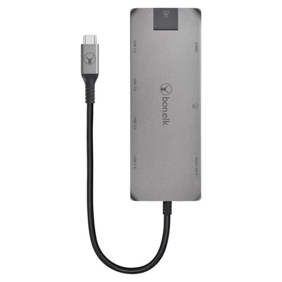 Bonelk Long-Life USB-C to 8-in-1 Multiport Hub Space Grey