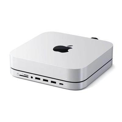 Satechi Aluminium Stand and Hub for Mac Mini/Mac Studio with SSD Enclosure (Silver)