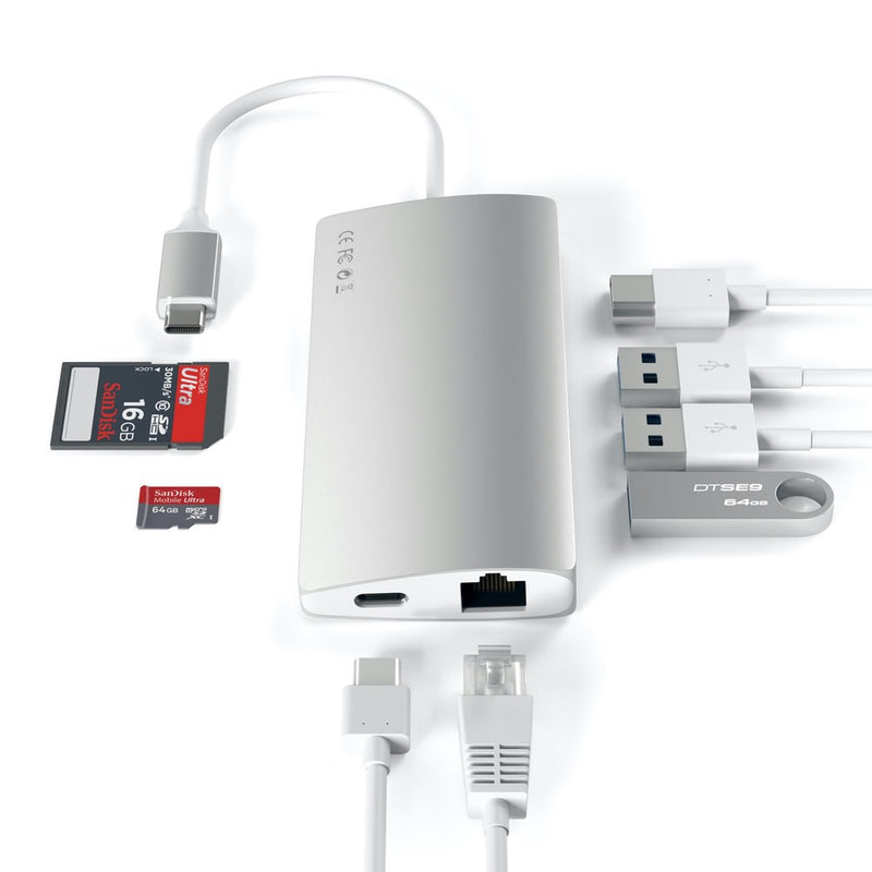 Satechi USB-C Multi-Port Adapter 4K HDMI w/ Ethernet V2